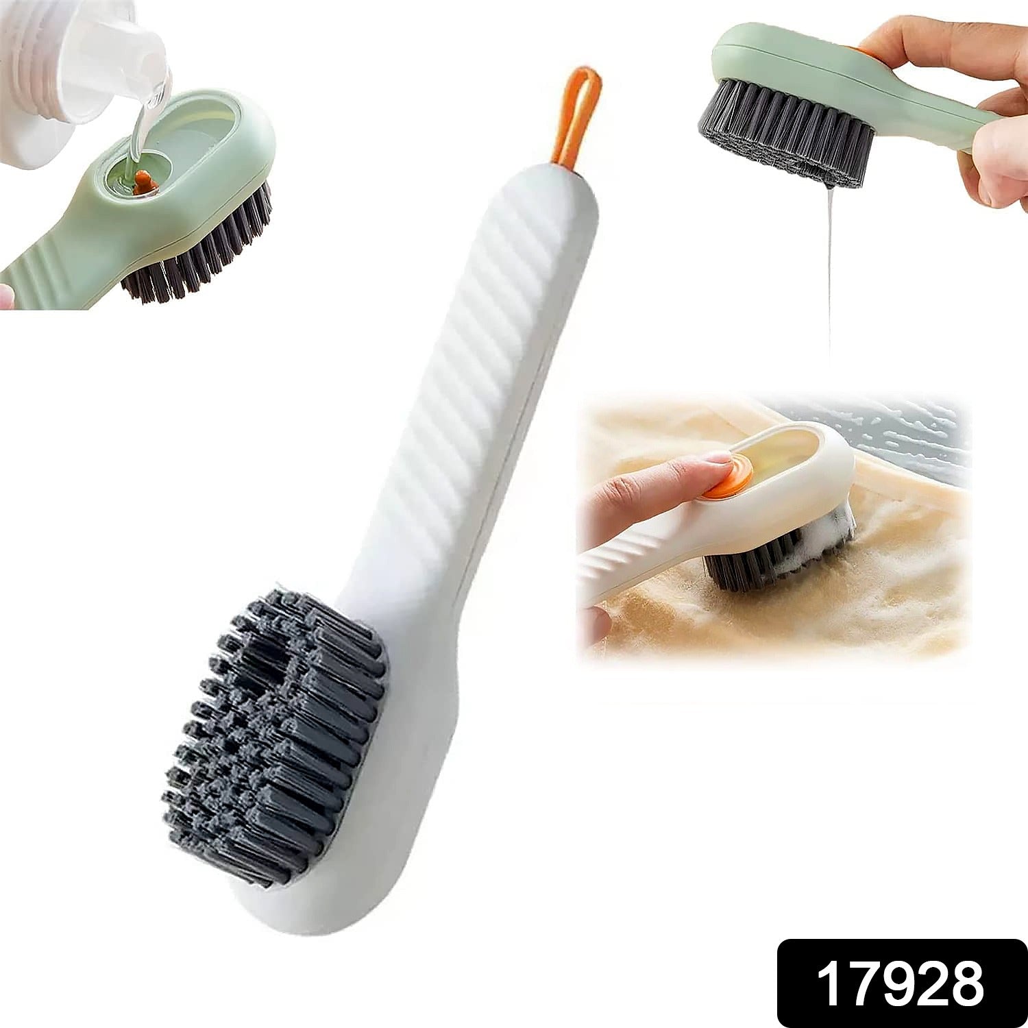 17928 Multifunctional Scrubbing Brush with Liquid / Soap Dispenser, Cleaning Brush with Liquid / Soap Dispenser, Shoe Brush for Cleaning, Cloth Cleaning Brush with Handle Liquid Shoe Brush For Shoe Clothes (1 Pc) 17928 Multifunctional Scrubbing Brush with Liquid / Soap Dispenser, Cleaning Brush with Liquid / Soap Dispenser, Shoe Brush for Cleaning, Cloth Cleaning Brush with Handle Liquid Shoe Brush For Shoe Clothes (1 Pc)